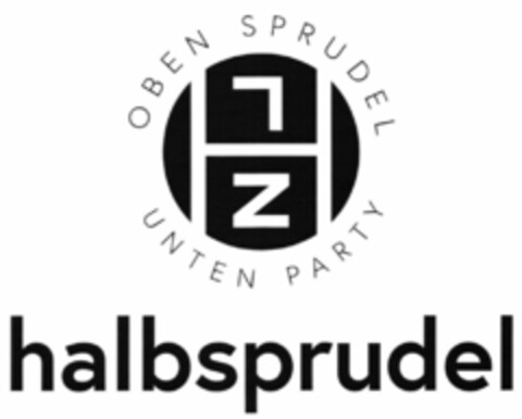 halbsprudel OBEN SPRUDEL UNTEN PARTY Logo (DPMA, 11/25/2021)