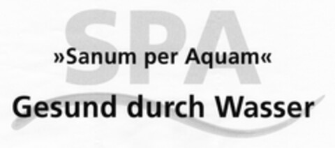 SPA Sanum per Aquam Gesund durch Wasser Logo (DPMA, 24.10.2006)