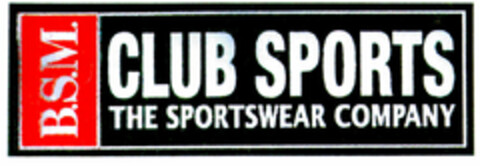 B.S.M. CLUB SPORTS THE SPORTSWEAR COMPANY Logo (DPMA, 12.05.1997)