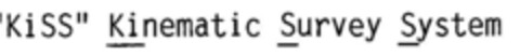 "KiSS" Kinematic Survey System Logo (DPMA, 07.11.1997)