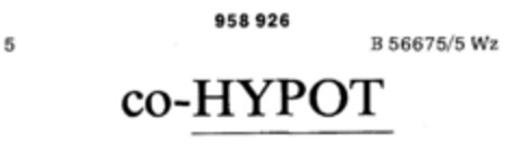 co-hypot Logo (DPMA, 16.08.1976)
