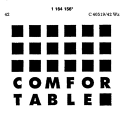 COMFOR TABLE Logo (DPMA, 08.06.1990)