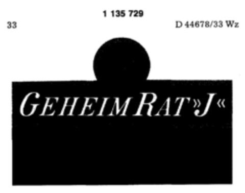 GEHEIM RAT >>J<< Logo (DPMA, 19.05.1988)