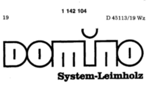 DOMINO System-Leimholz Logo (DPMA, 27.08.1988)