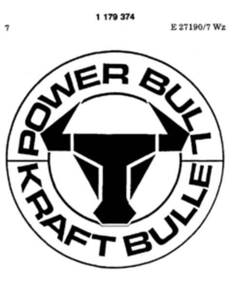 POWER BULL  KRAFT BULLE Logo (DPMA, 01.12.1987)