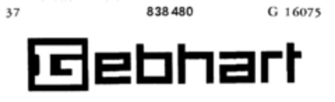 Gebhart Logo (DPMA, 12.11.1966)