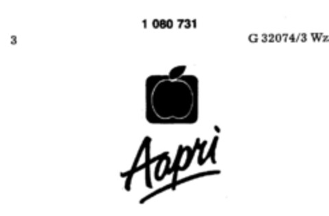 Aapri Logo (DPMA, 20.02.1985)