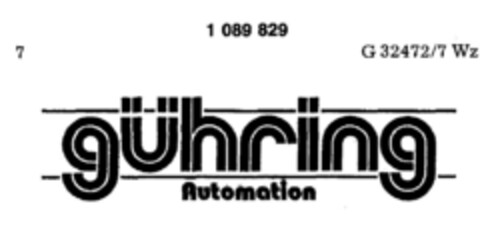 gühring Automation Logo (DPMA, 26.07.1985)