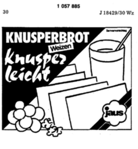 KNUSPERBROT WEIZEN knusperleicht jaus Logo (DPMA, 07/02/1983)