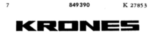 KRONES Logo (DPMA, 10/24/1967)