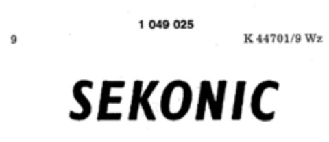 SEKONIC Logo (DPMA, 06/15/1982)