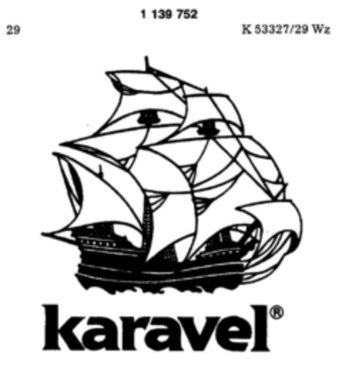 karavel Logo (DPMA, 09/07/1988)