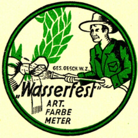 "Wasserfest" ART. FARBE METER Logo (DPMA, 31.12.1929)