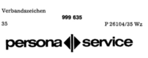 persona service Logo (DPMA, 02.04.1979)