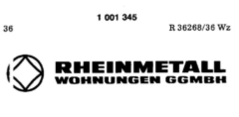 RHEINMETALL WOHNUNGEN Logo (DPMA, 02.04.1979)