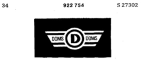 DOMS D DOMS Logo (DPMA, 31.10.1973)