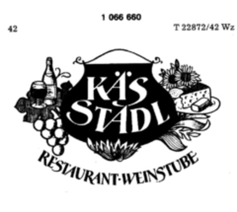 KÄS STADL RESTAURANT WEINSTUBE Logo (DPMA, 04.10.1983)