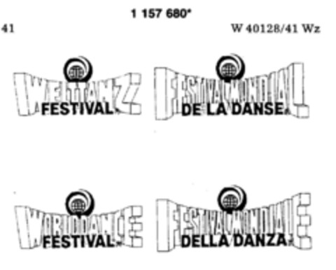 WELTTANZ FESTIVAL Logo (DPMA, 21.02.1990)