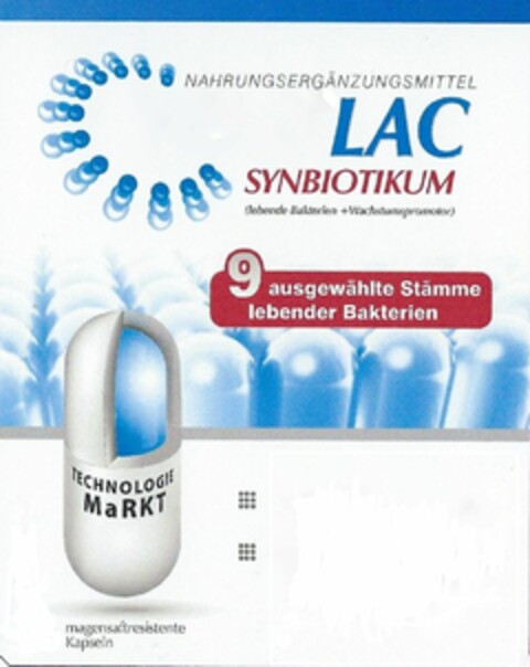 NAHRUNGSERGÄNZUNGSMITTEL LAC SYNBIOTIKUM (lebende Bakterien + Wachstumspromotor) Logo (DPMA, 02/05/2021)