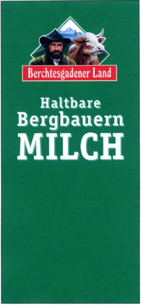 Berchtesgadener Land Haltbare Bergbauern MILCH Logo (DPMA, 08.11.2004)