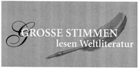 GROSSE STIMMEN lesen Weltliteratur Logo (DPMA, 16.11.2005)