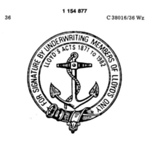 LLOYD'S ACTS 1871 TO 1982 Logo (DPMA, 08/23/1988)