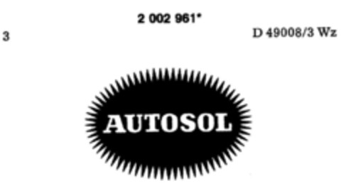 AUTOSOL Logo (DPMA, 22.01.1991)