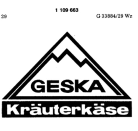 GESKA Kräuterkäse Logo (DPMA, 12/23/1986)