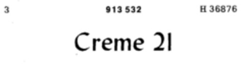Creme 21 Logo (DPMA, 07.06.1972)