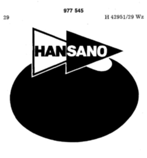 HANSANO Logo (DPMA, 16.04.1977)