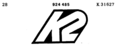 K 2 Logo (DPMA, 12/03/1970)