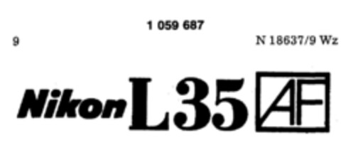 Nikon L35 AF Logo (DPMA, 10.06.1983)