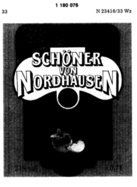 SCHÖNER VON NORDHAUSEN LIQEUR Logo (DPMA, 08/23/1990)