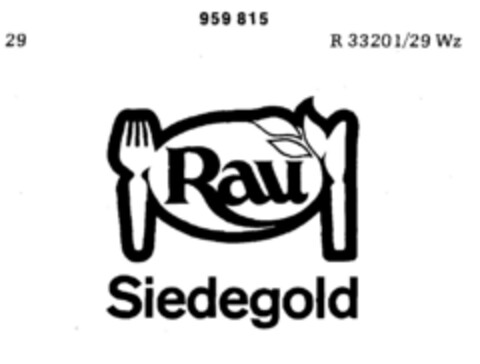 RAU Siedegold Logo (DPMA, 29.07.1976)