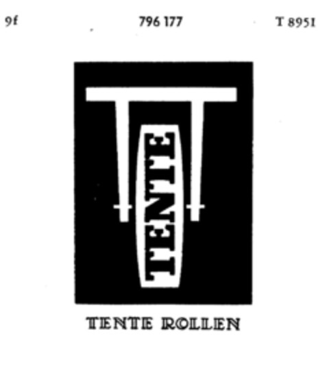 TENTE ROLLEN Logo (DPMA, 06/04/1963)