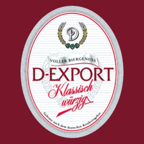 D-EXPORT Klassisch würzig Logo (DPMA, 02/26/2010)