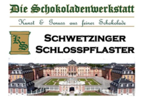 Die Schokoladenwerkstatt Kunst & Genuss aus feiner Schokolade SCHWETZINGER SCHLOSSPFLASTER Logo (DPMA, 11.10.2016)