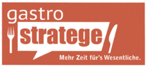 gastro stratege Mehr Zeit für's Wesentliche. Logo (DPMA, 11.10.2023)