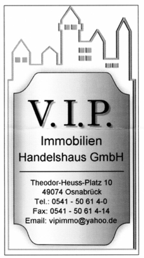 V.I.P. Immobilien Handelshaus GmbH Logo (DPMA, 15.12.2003)