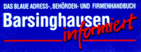 DAS BLAUE - Barsinghausen informiert Logo (DPMA, 16.11.1995)