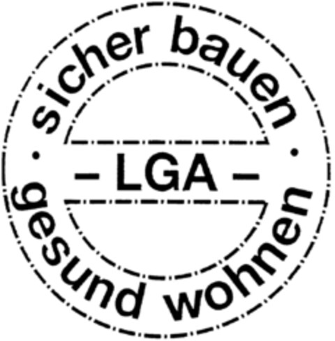 LGA sicher bauen gesund wohnen Logo (DPMA, 02/06/1996)