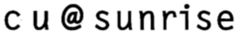 cu @ sunrise Logo (DPMA, 27.10.1999)