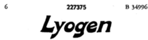 Lyogen Logo (DPMA, 06.08.1918)