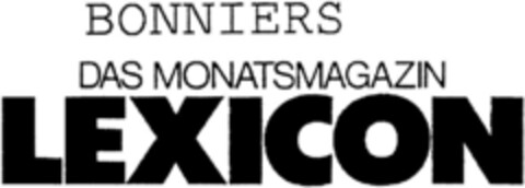 BONNIERS DAS MONATSMAGAZIN LEXICON Logo (DPMA, 05.05.1992)