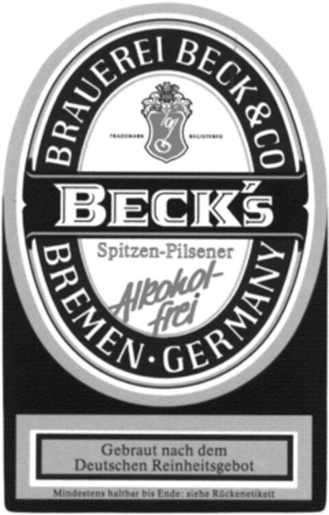BECK'S Spitzen-Pilsener Alkoholfrei Logo (DPMA, 03.03.1993)