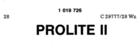 PROLITE II Logo (DPMA, 10.11.1980)