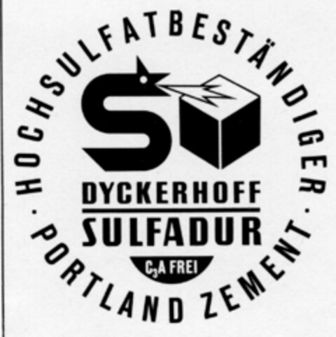 DYCKERHOFF SULFADUR HOCHSULFATBESTÄNDIGER PORTLAND ZEMENT Logo (DPMA, 08.12.1959)