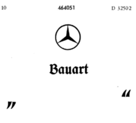 "Bauart" Logo (DPMA, 26.10.1933)