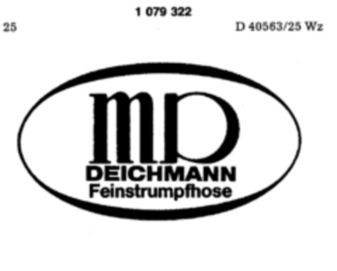 mD DEICHMANN Feinstrumpfhose Logo (DPMA, 09.01.1985)