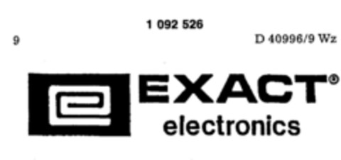 EXACT  electronics Logo (DPMA, 21.05.1985)